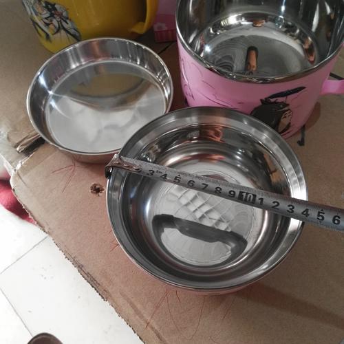 【批發銷售】14cm卡通塑鋼快餐杯 雙層兒童多用飯盒